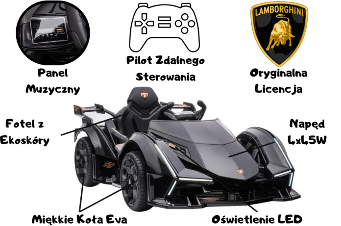 Lamborghini na akumulator dla dziecka